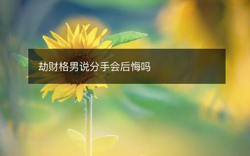 劫財(cái)格男說(shuō)分手會(huì)后悔嗎