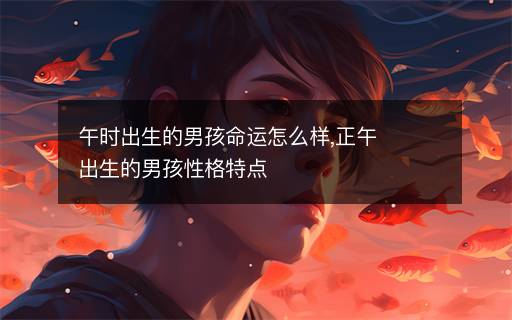 午時出生的男孩命運(yùn)怎么樣,正午出生的男孩性格特點
