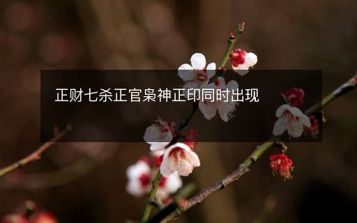 正財七殺正官梟神正印同時出現