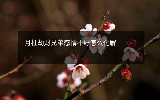 月柱劫財(cái)兄弟感情不好怎么化解