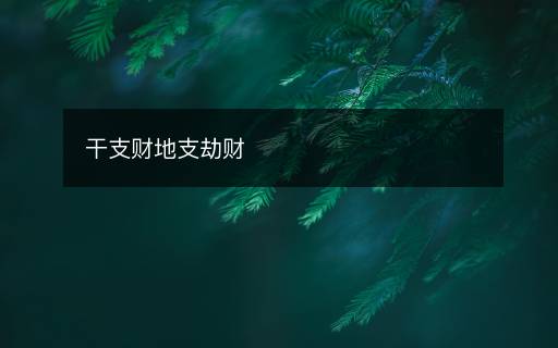 干支財地支劫財
