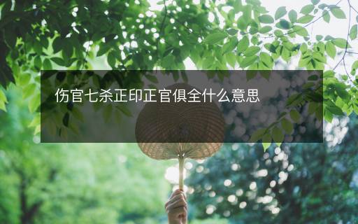 傷官七殺正印正官俱全什么意思