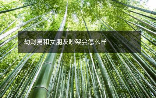 劫財男和女朋友吵架會怎么樣
