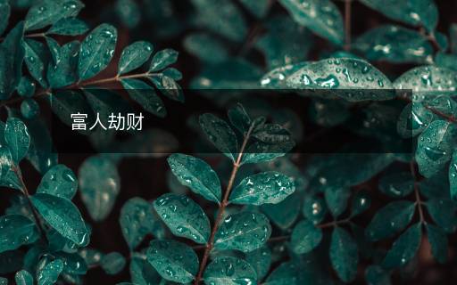 富人劫財