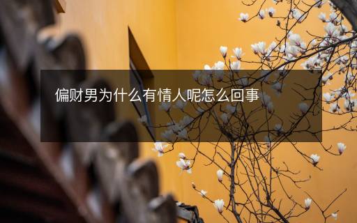 偏財男為什么有情人呢怎么回事