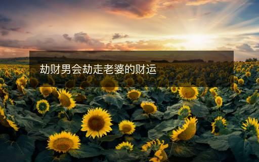劫財(cái)男會(huì)劫走老婆的財(cái)運(yùn)