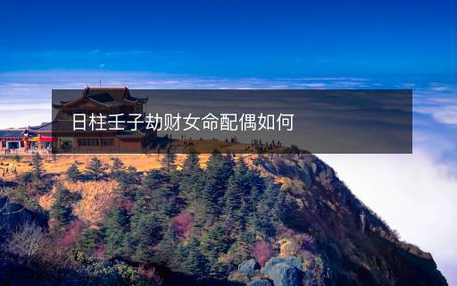 日柱壬子劫財女命配偶如何