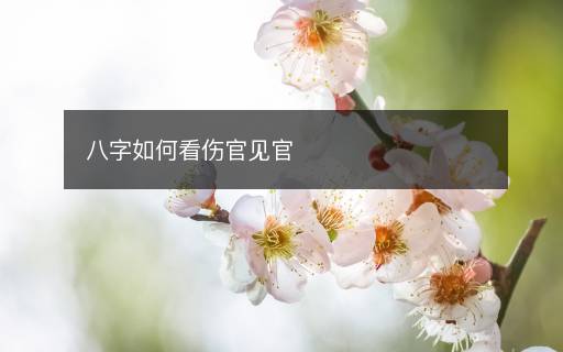 八字如何看傷官見(jiàn)官