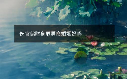 傷官偏財(cái)身弱男命婚姻好嗎