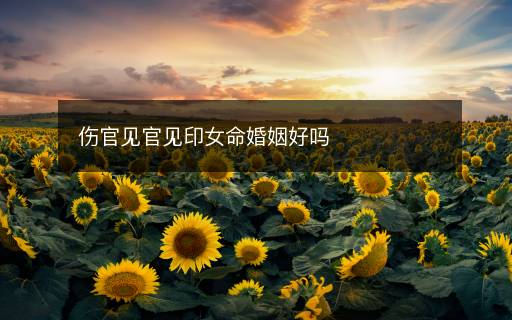 傷官見(jiàn)官見(jiàn)印女命婚姻好嗎