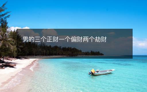 男的三個正財一個偏財兩個劫財