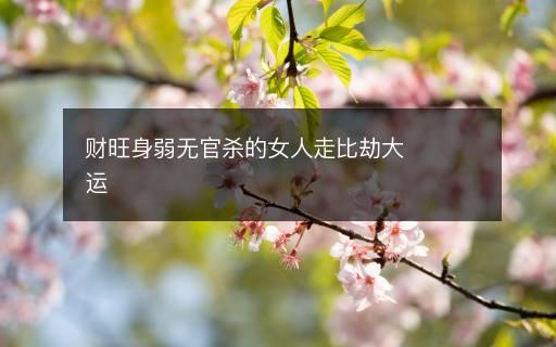 財(cái)旺身弱無官殺的女人走比劫大運(yùn)
