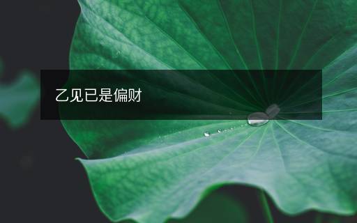 乙見(jiàn)已是偏財(cái)