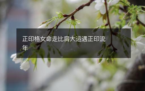 正印格女命走比肩大運(yùn)遇正印流年