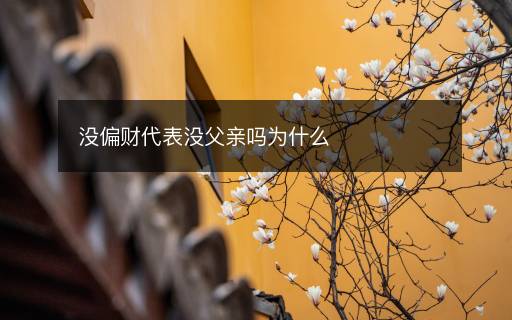 沒(méi)偏財(cái)代表沒(méi)父親嗎為什么