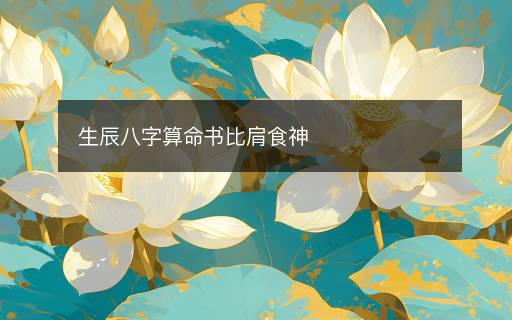 生辰八字算命書比肩食神