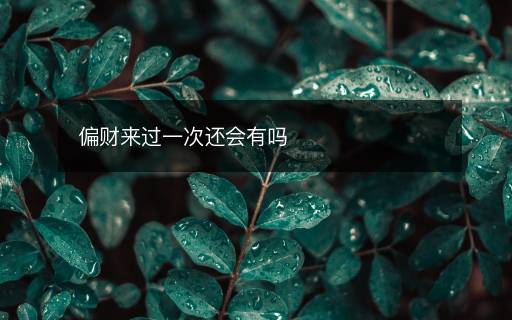 偏財來過一次還會有嗎