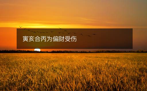 寅亥合丙為偏財受傷