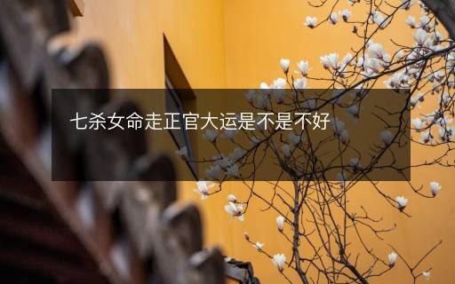 七殺女命走正官大運(yùn)是不是不好