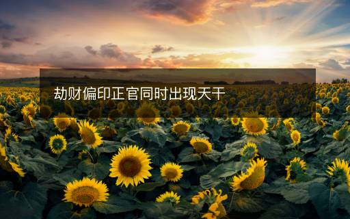 劫財(cái)偏印正官同時(shí)出現(xiàn)天干