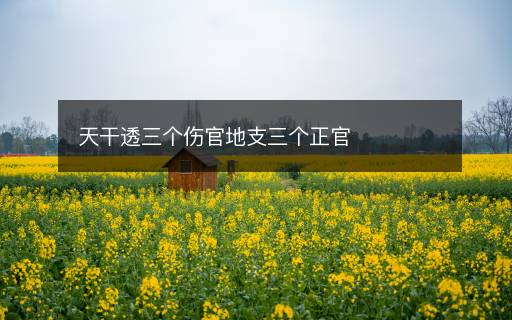 天干透三個傷官地支三個正官