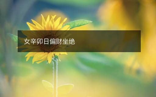 女辛卯日偏財(cái)坐絕