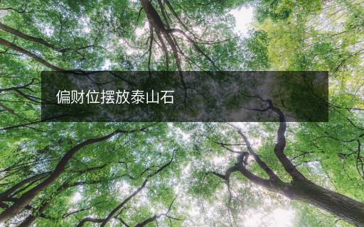 偏財(cái)位擺放泰山石