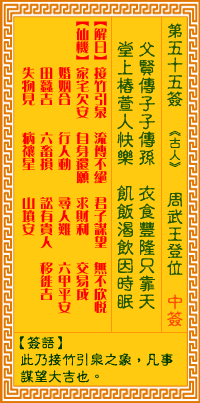 觀音靈簽第55簽