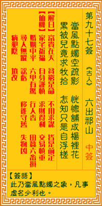 觀音靈簽第97簽