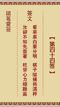 諸葛靈簽第44簽