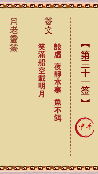 月老靈簽第31簽